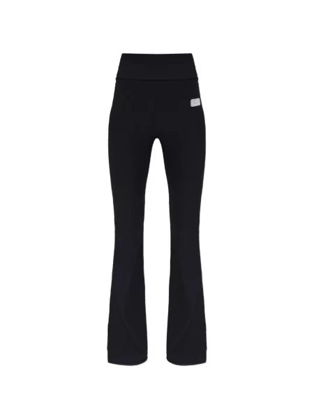 Pantaloni Ea7 Emporio Armani evazate alergare negru