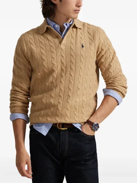 Μικρός κασκέτο Polo Ralph Lauren με χαμηλή μέση υφαίνω διαγωνίως πράσινο