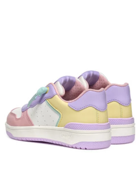 GEOX Tenisky Washiba žlutá / fialová / starorůžová / bílá růžové