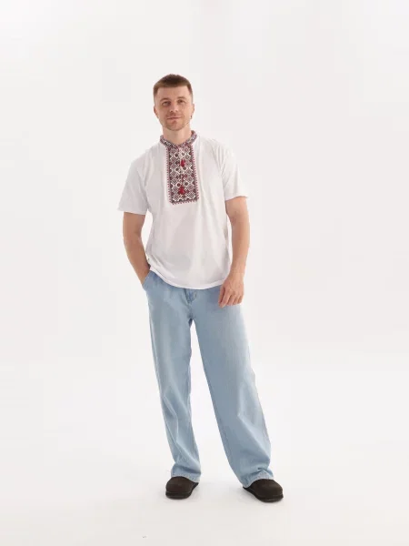 Рубашка Merezhka с вышивкой белая