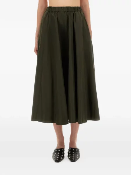 Fusta plisata Aspesi în linie A verde