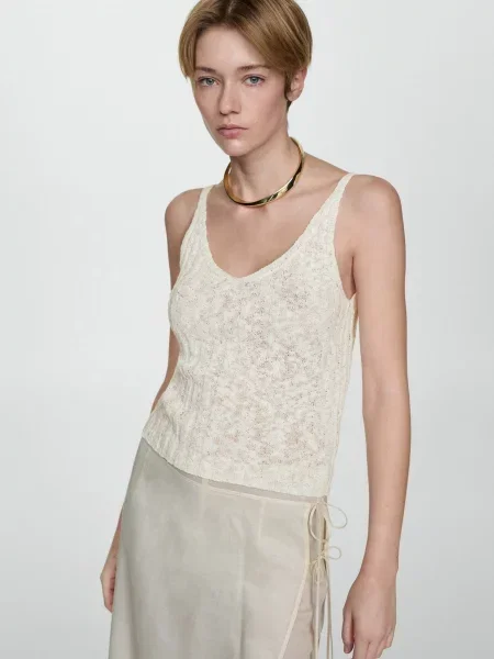 MANGO Майка білий