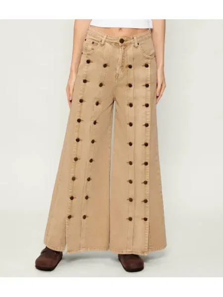 One Teaspoon Blugi HOLLYWOODS | Relaxed fit | high waist bej