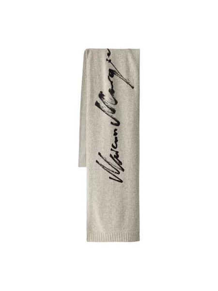 Maison Margiela szalik z wełną szara