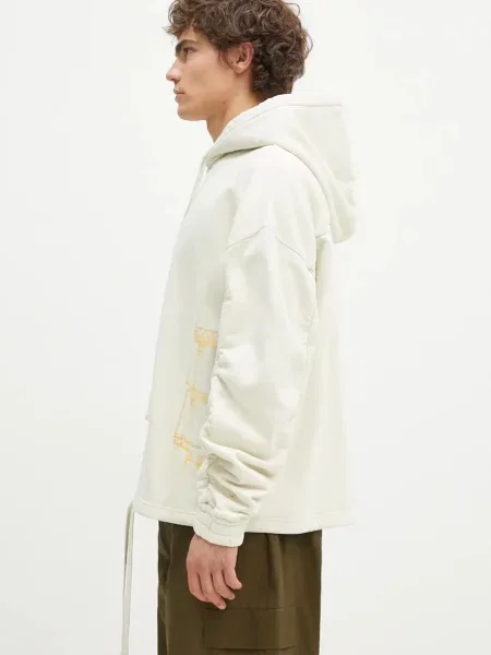 Μπλούζα A-COLD-WALL* Shroud Hoodie με κουκούλα μπεζ