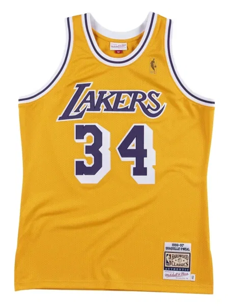 Cămașă Mitchell & Ness din jerseu galben