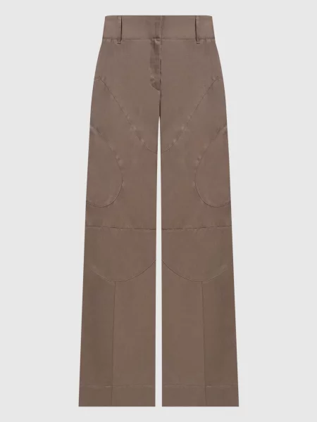 Штани з нашивкою логотипа Off-white коричневі