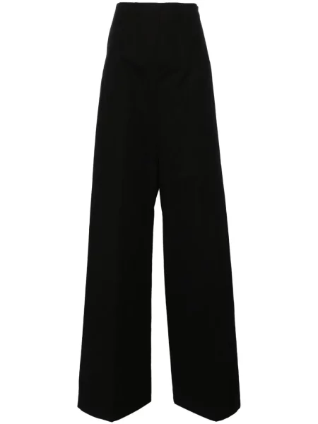 Pantaloni Max Mara cu talie înaltă negru