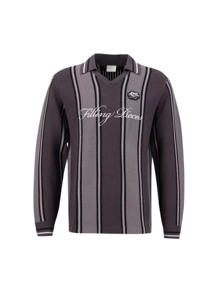 Filling Pieces sweter z wiskozą Knit Football Jersey szary