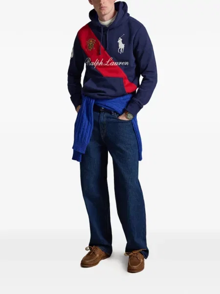 Polo majica Polo Ralph Lauren s vezom keper karirana plava