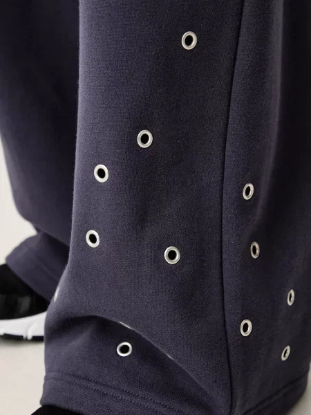 Nike Sportswear спортен панталон дамски с Studio Fleece синьо