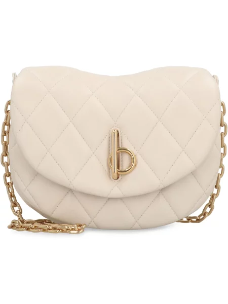 Torebka Burberry skórzana biała