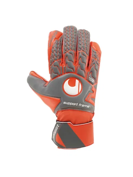 UHLSPORT Športne rokavice Tensiongreen Soft SF siva / oranžno rdeča bela