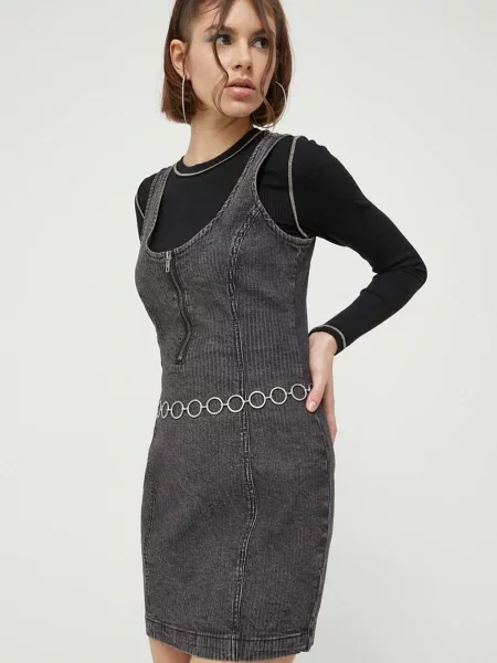 Джинсовое платье Guess Originals серое