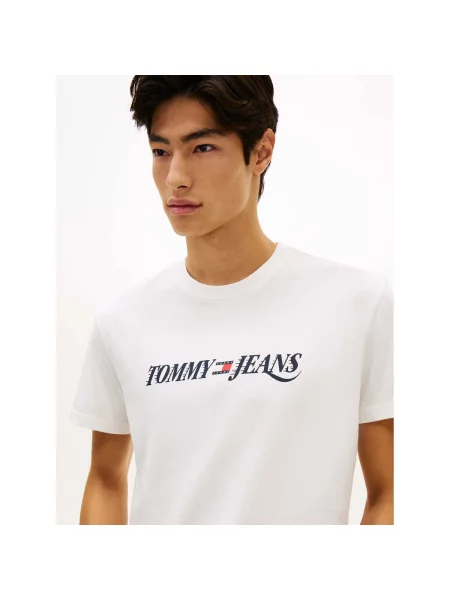 Tommy Jeans majica za muškarce od pamuka bež