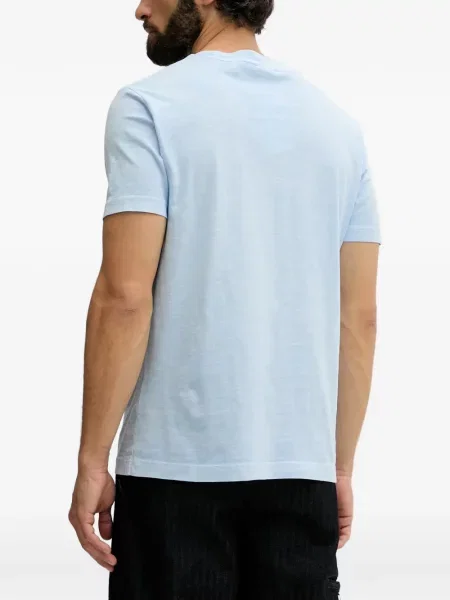 Tricou Gant cu broderie albastru