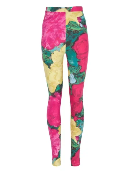 Leggings Balmain cu model floral cu imagine roz