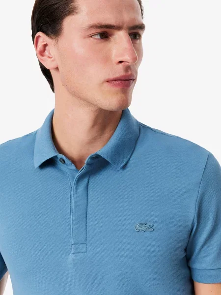 Поло Lacoste голубое
