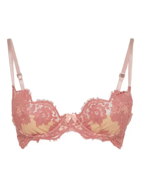 Sutien Dsquared2 cu model floral din dantelă roz