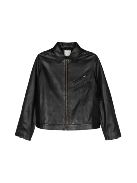 Kurtka skórzana Forte Forte czarna