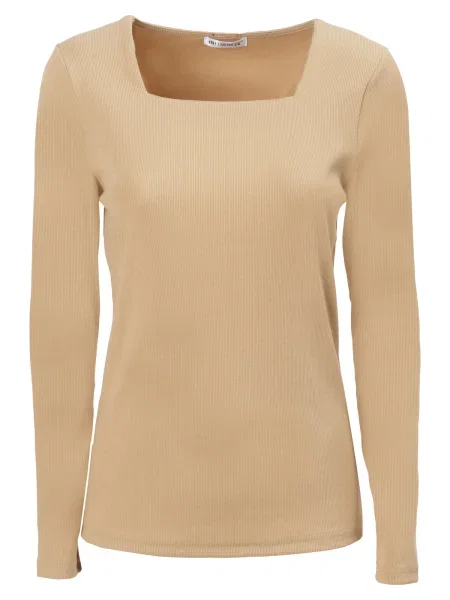 Influencer Tricou cămilă maro