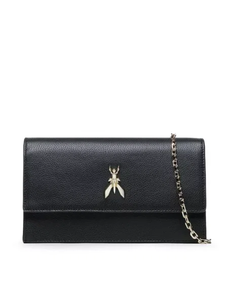 Ročna torba Patrizia Pepe Black/Light Gold črna