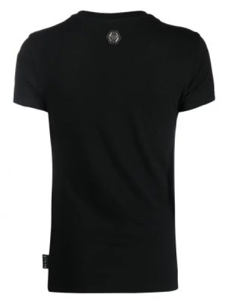 Raštuotas marškinėliai Philipp Plein juoda