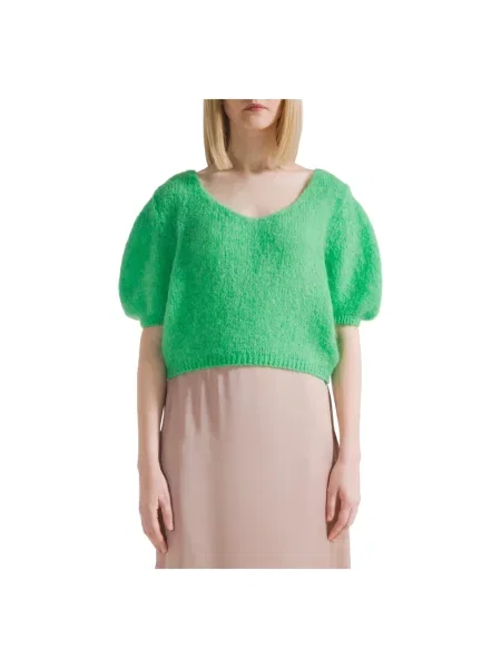 Sweter American Dreams wełniany zielony