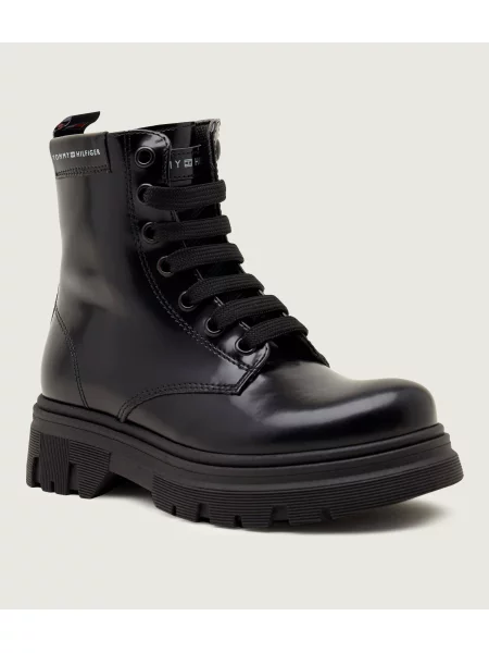 Tommy Hilfiger Botine cu adaos de piele