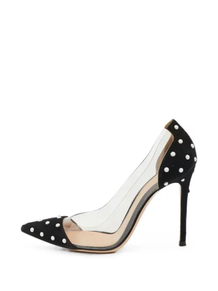 Pantofi cu toc Gianvito Rossi cu perle alb