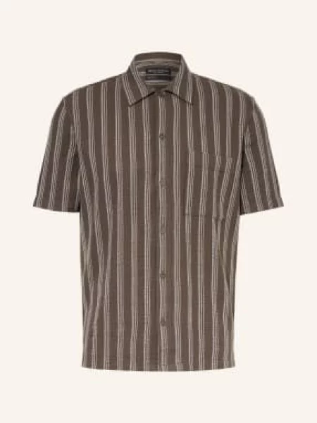 Marc O'polo Koszula Z Krótkim Rękawem Regular Fit braun brązowa
