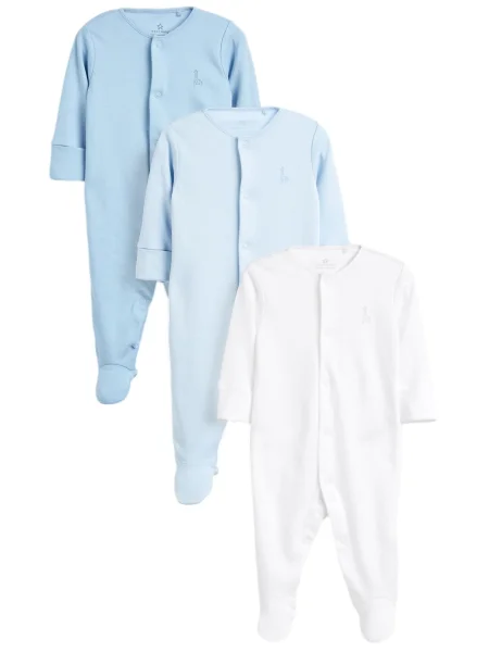 Next Pijamale albastru pastel / albastru deschis alb
