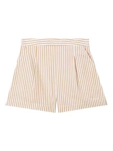 Szorty plażowe Mc2 Saint Barth w paski beżowe