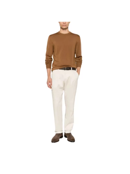 Sweter Canali wełniany brązowy