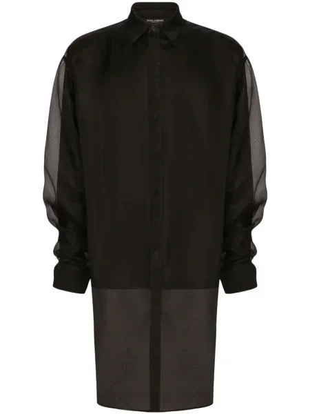 Прозрачна риза Dolce & Gabbana черно