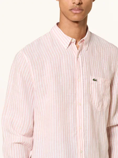 Lacoste Košile Regular Fit / světle červená bílá