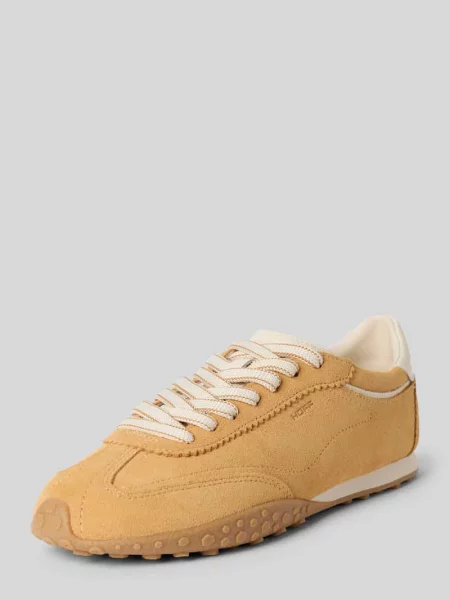 Sneakersy ze skóry naturalnej z detalem z logo model ‘Bridge’ Hoff żółte