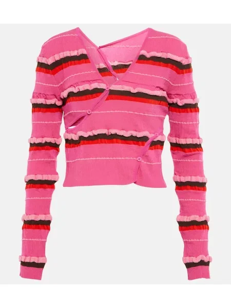 Kardigan Jacquemus o krotszym kroju różowy