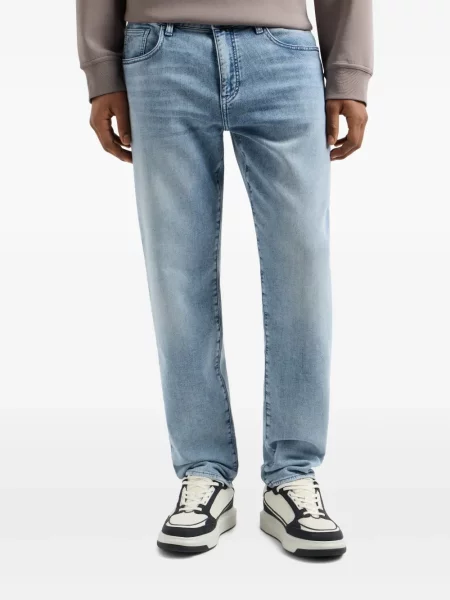 Blugi drepți Armani Exchange albastru