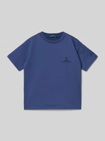 T-shirt o kroju relaxed fit z czystej bawełny Polo Ralph Lauren Teens granatowa