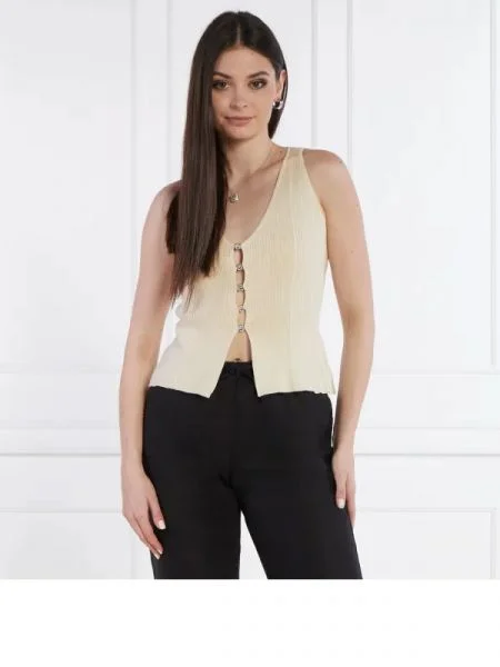 GUESS Top SL ALPHABET CHARM MEGHEN bézs