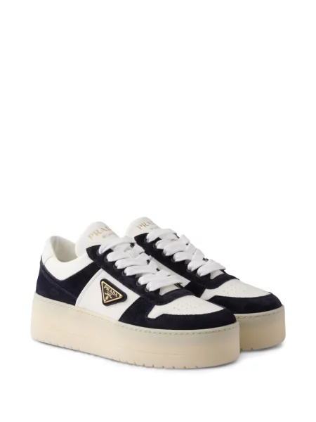 Sneakerși Prada cu platformă alb