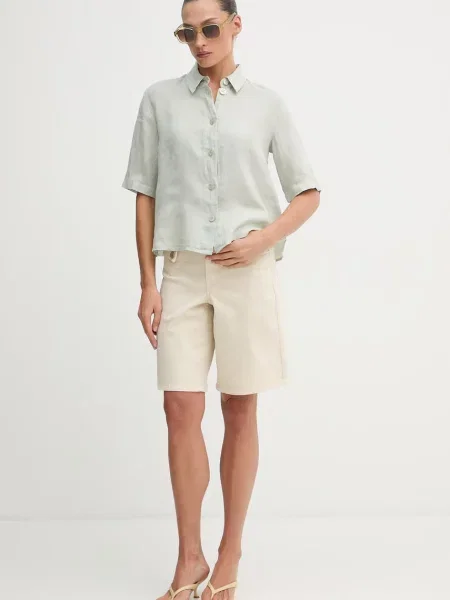 United Colors of Benetton сорочка лляна