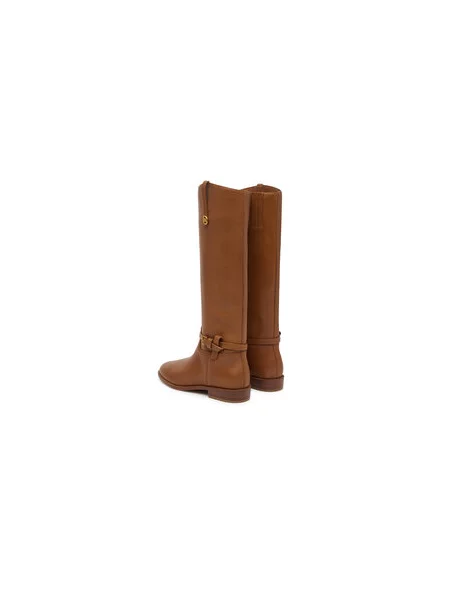 Jahalni škornji MICHAEL Michael Kors Beverly Flat rjava