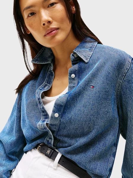 Рубашка Tommy Hilfiger синяя