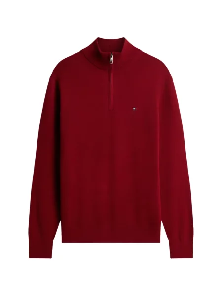 Pulover Tommy Hilfiger cu broderie roșu