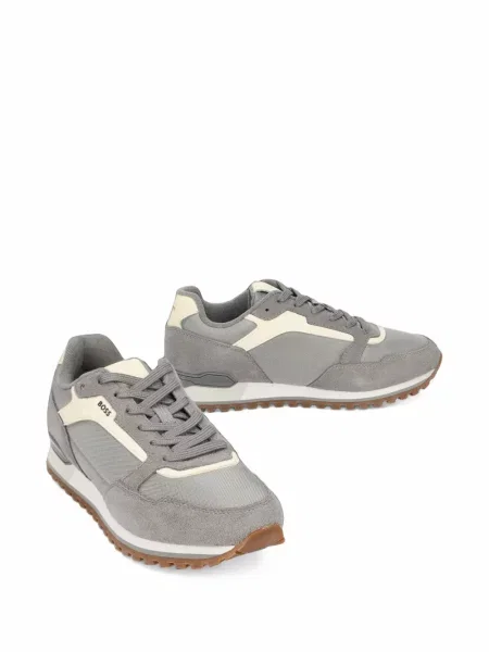 Sneakerși Boss cu imagine gri