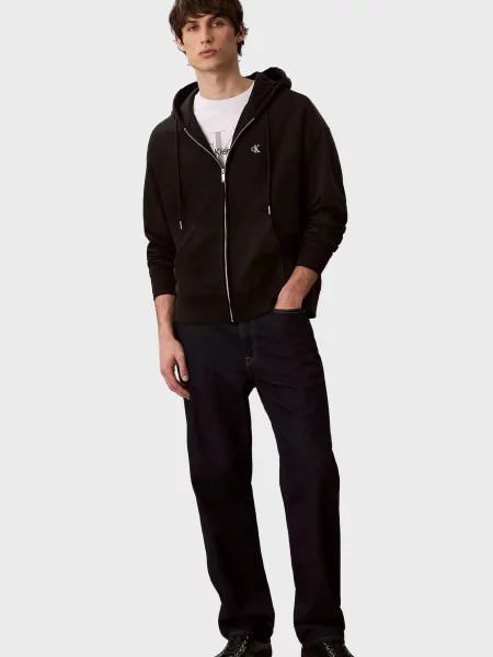 Махрова толстовка Calvin Klein Jeans чорна