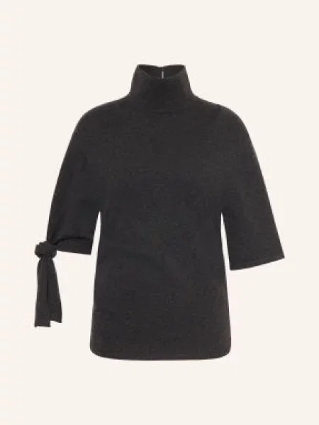 Jacquemus Svetry La Maille Fiocco S Merino Vlnou A Rukávy tmavě šedá