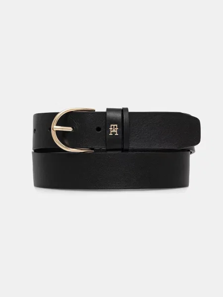 Tommy Hilfiger opasok dámsky kožený čierna